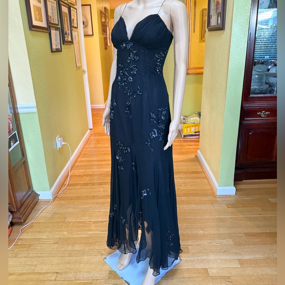 Vintage Y2K Scala Black Evening Gown